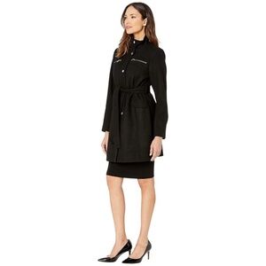Vince Camuto belted wool coat in black size XS